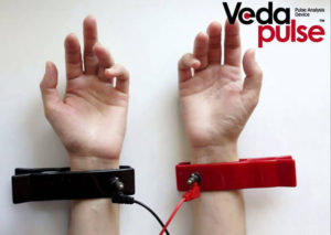 vedapulse electrodes on wrist